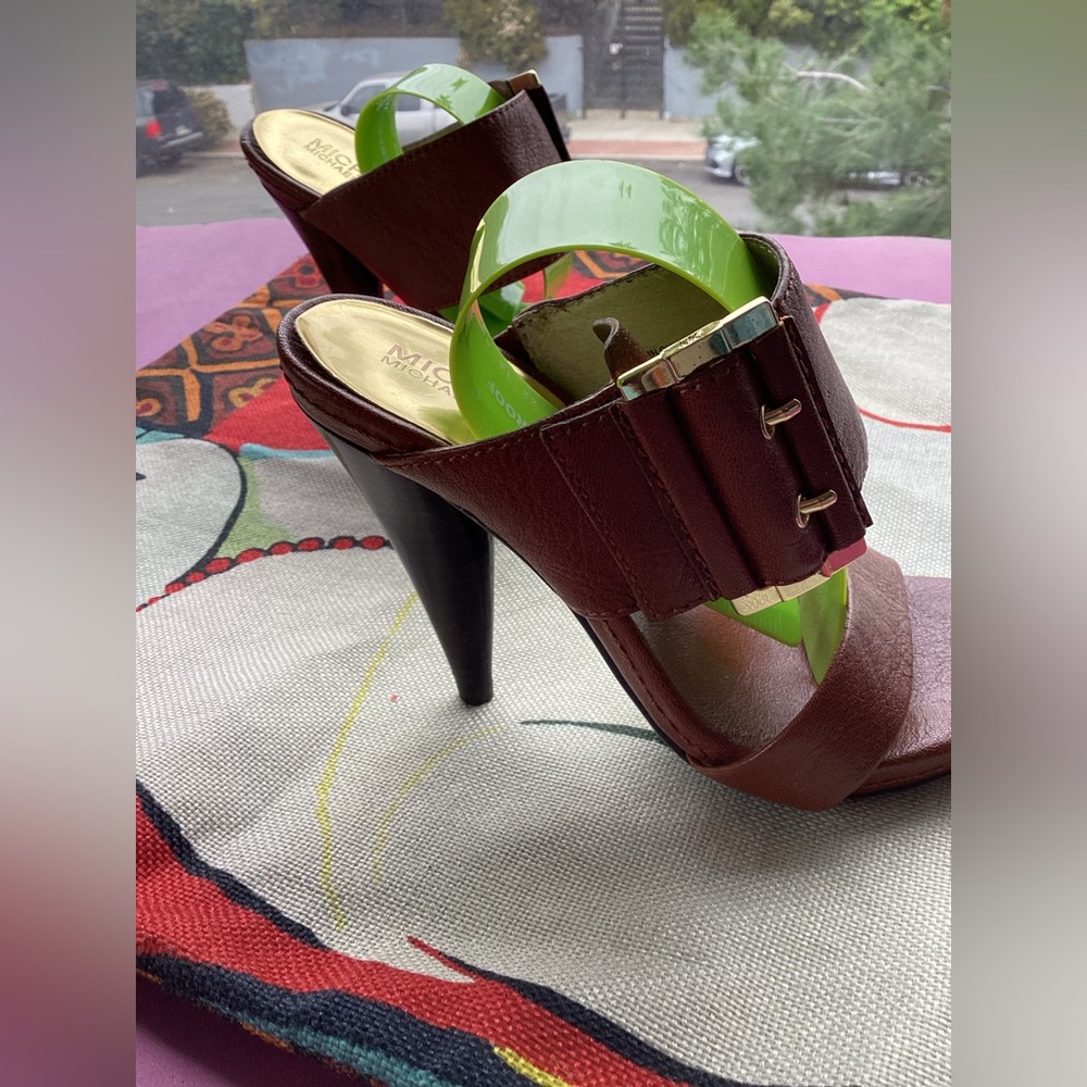 Michael Kors brown mules